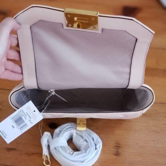 NWT Michael Kors Vivianne Medium Leather Crossbody/Satchel Handbag - Picture 6 of 6